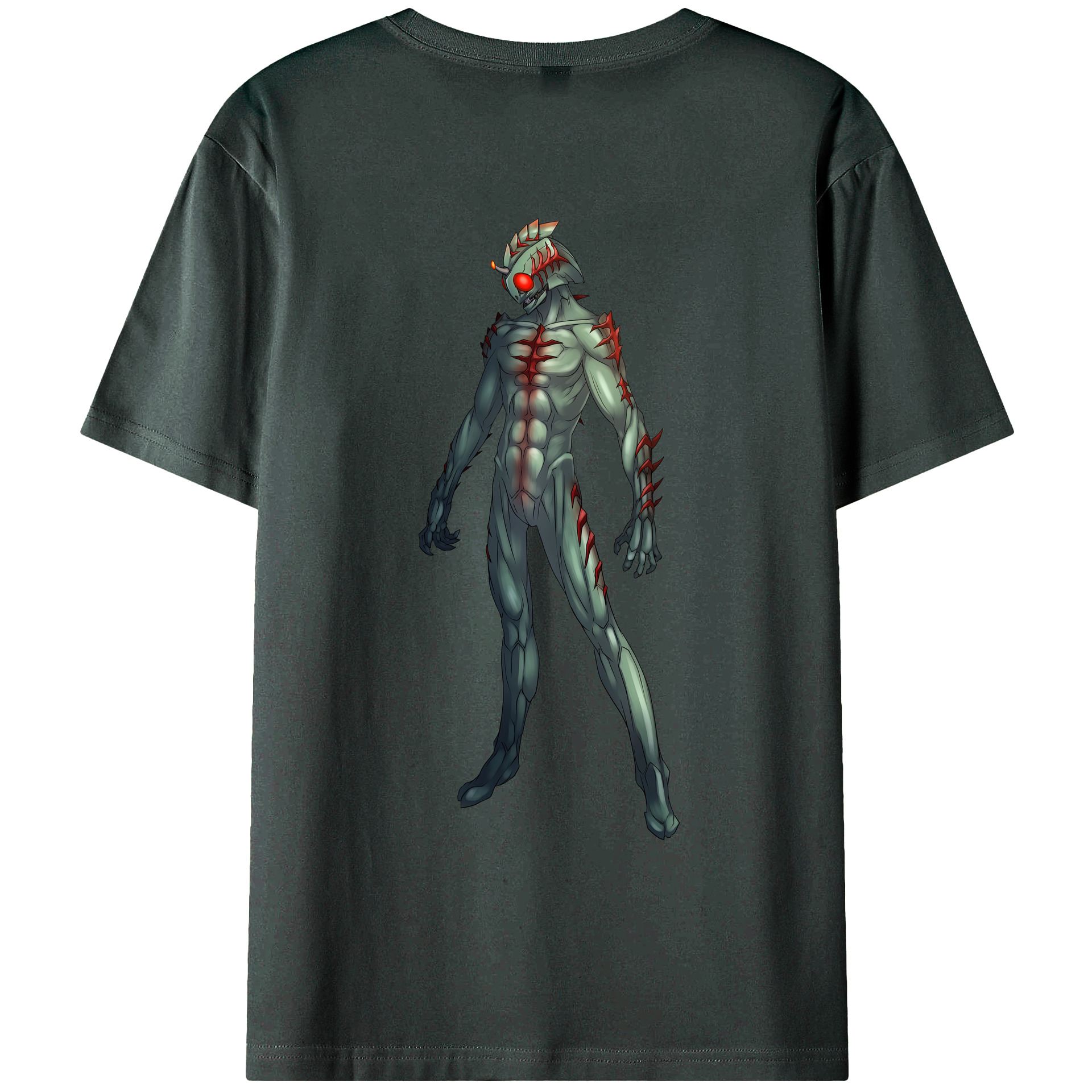 （画像用） ウルトラマン Ultraman 綿100％ メンズ半袖Tシャツ（バックプリント） 通気性